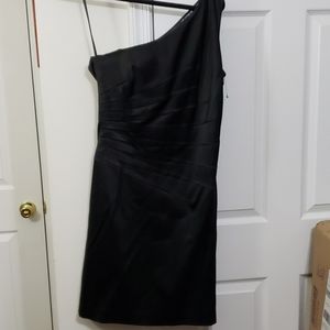 Calvin Klein one shoulder black dress